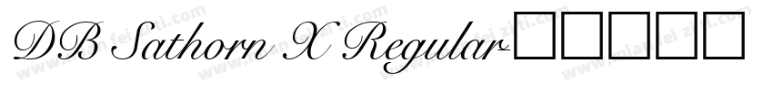 DB Sathorn X Regular字体转换